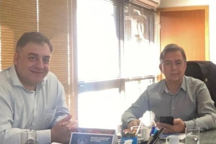 Imagem: Neno Razuk em reunião com secretario de Estado de Justiça e Segurança Pública Carlos Videira