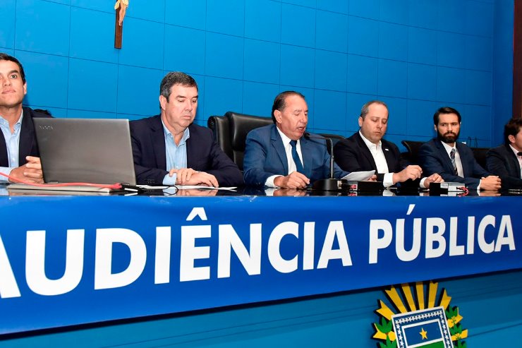 Imagem: Presidente  da ALEMS,Gerson Claro,abertura da audiência pública