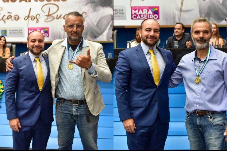 Imagem: Sullivan Oliveira e Audenir Inácio Evangelista foram homenageados pelo parlamentar