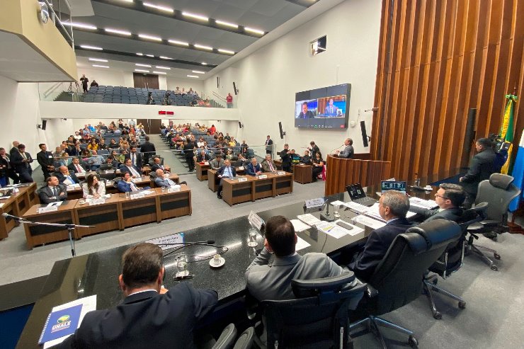Imagem: Plenário da Assembleia Legislativa de Mato Grosso do Sul; na sessão desta quinta-feira, serão votados seis projetos