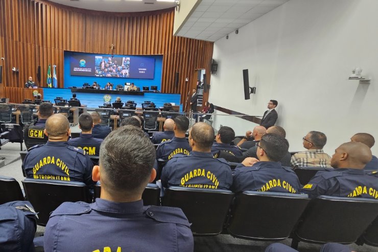 Imagem: Com plenário ocupado por profissionais da segurança pública, o seminário debateu, no período da tarde, cuidados em abordagens de autistas