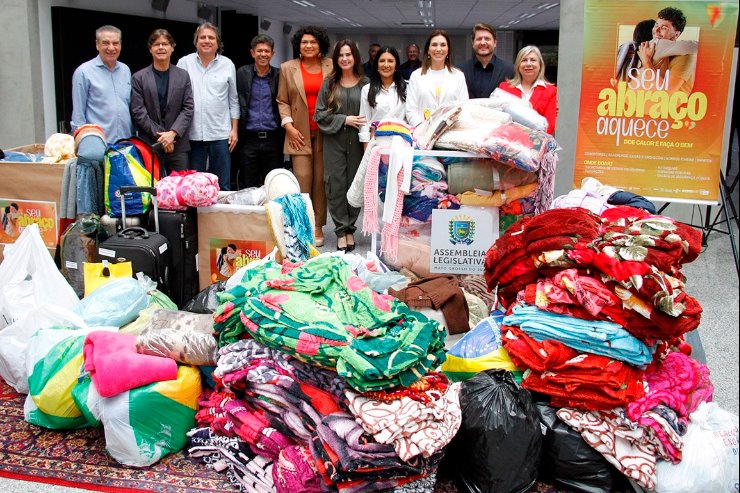 Imagem: As peças arrecadadas serão separadas para as família em situação de vulnerabilidade social