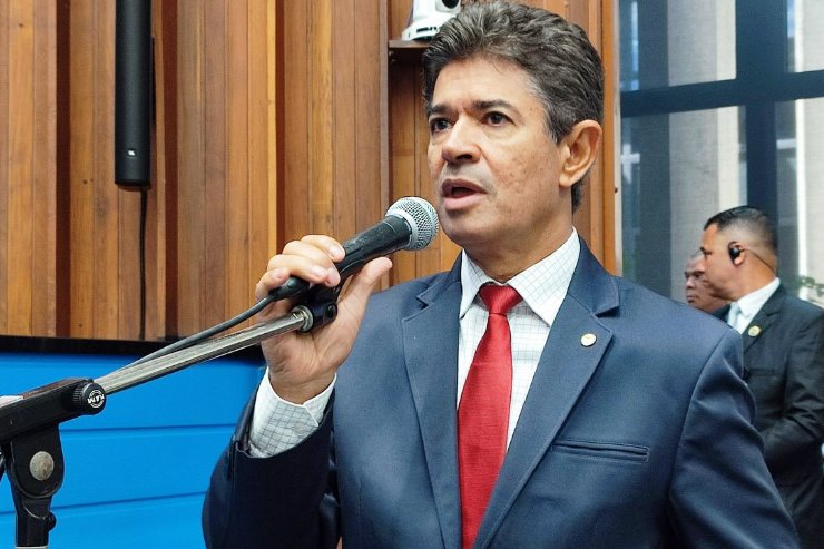 Imagem: Deputado Professor Rinaldo Modesto, em sessão plenária; parlamentar é o presidente da Comissão de de Educação, Cultura e Desporto