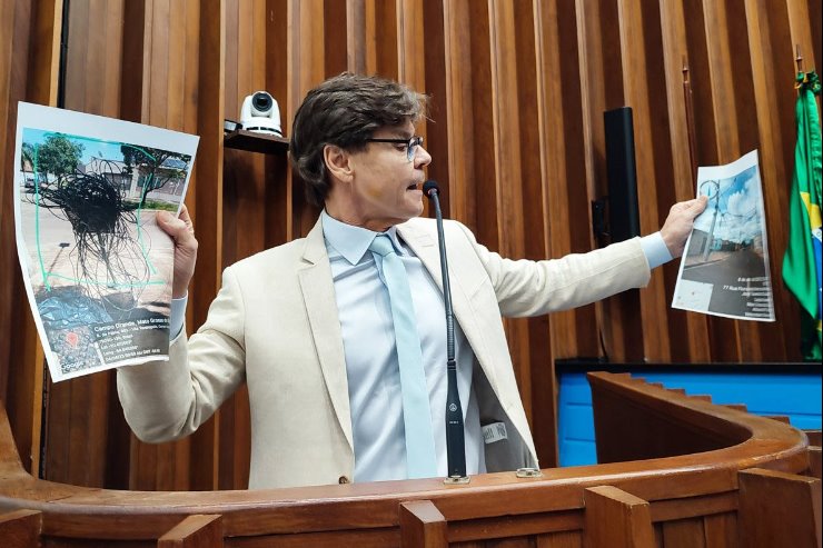 Imagem: O deputado Paulo Duarte abordou nesta manhã a necessidade de uma solução para os fios não descartados 