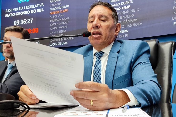 Imagem: Deputado Gerson Claro, presidente da ALEMS, fez o comunicado do evento durante sessão plenária desta terça-feira