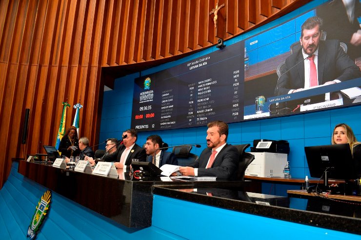 Imagem: Durante a sessão plenária de hoje, dois projetos foram aprovados pelos deputados da ALEMS