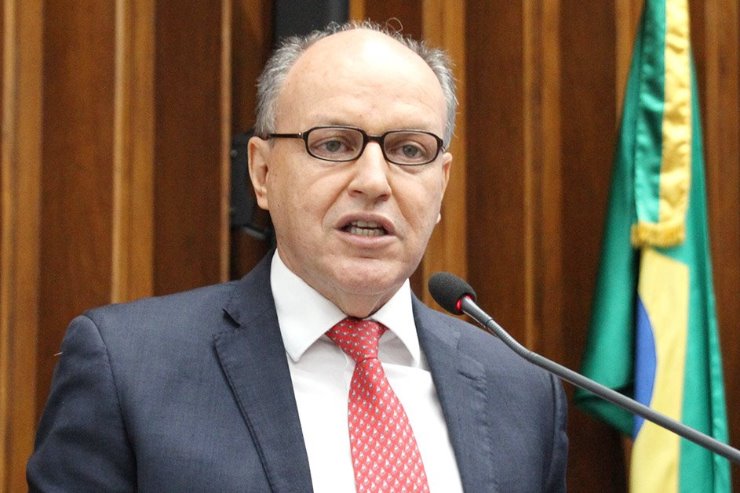 Imagem: Deputado Junior Mochi, autor da proposta, discursa em sessão plenária na Assembleia Legislativa de Mato Grosso do Sul