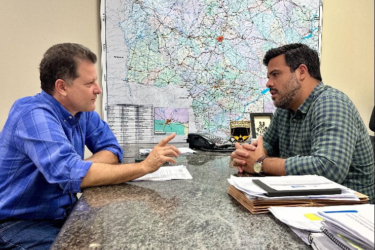 Imagem: Rodovias do Vale do Ivinhema entram na agenda da AGESUL após reunião entre Renato Câmara e Mauro Rondon.