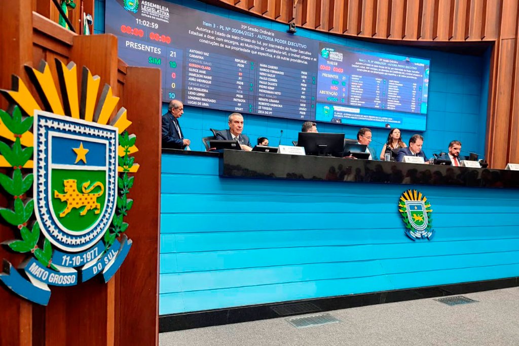 Imagem: Plenário do Palácio Guaicurus, onde são aprovados e votados os projetos pautadas na Ordem do Dia