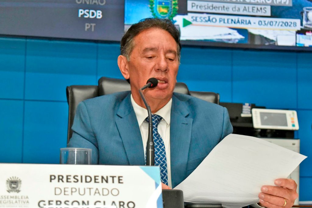 Imagem: Presidente Gerson Claro parabenizou as ações do Poder Executivo e ressaltou parceria do Legislativo