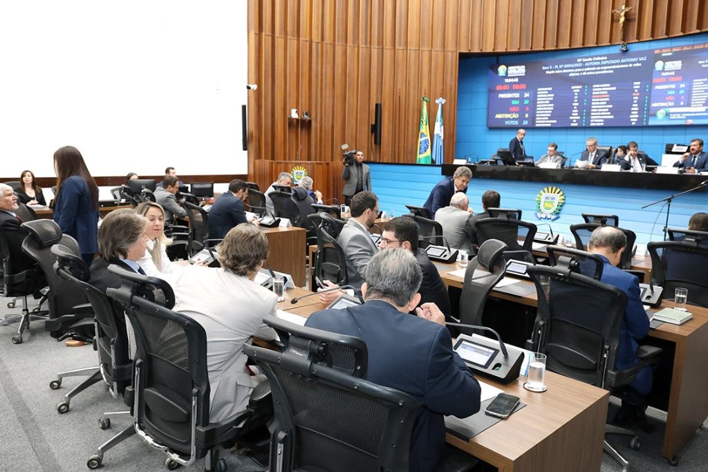 Imagem: Plenário do Palácio Guaicurus, onde são aprovados e votados os projetos pautadas na Ordem do Dia