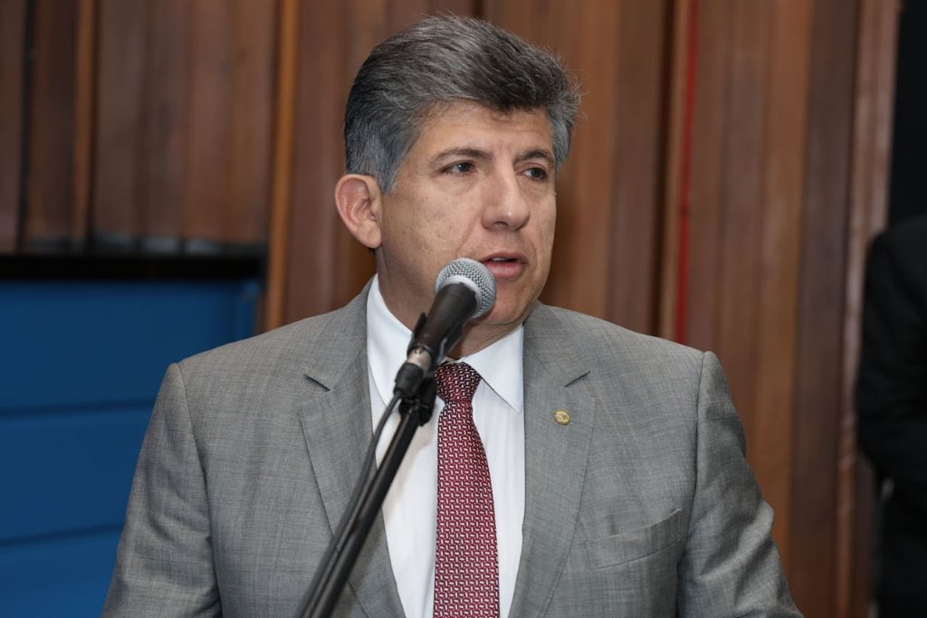 Imagem: Deputado Lidio Lopes, autor da proposta, durante uso da palavra em sessão ordinária na ALEMS