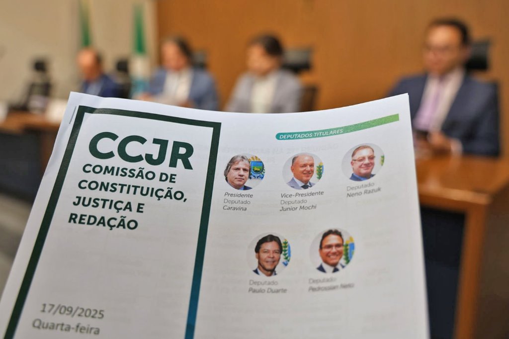 Imagem: Reuniões da CCJR são abertas ao público e à imprensa e transmitidas pelos canais oficiais da ALEMS