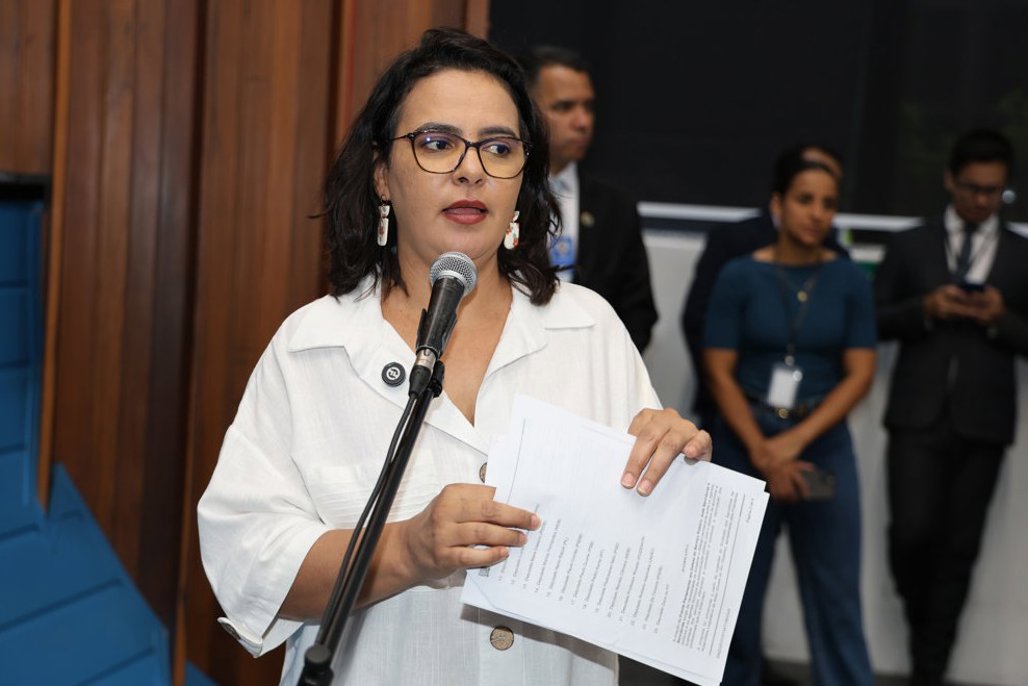 Imagem: Gleice Jane falou de reivindicação do coletivo de mulheres para instalação da Procuradoria da Mulher na ALEMS