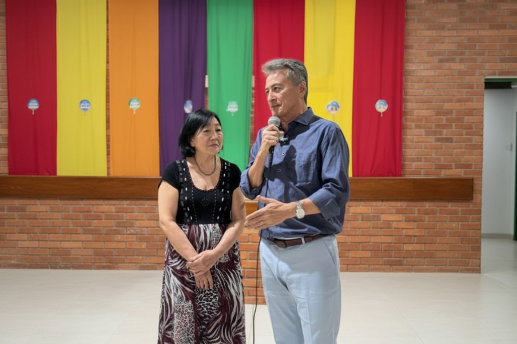 Imagem:  Roberto Hashioka marcou presença na solenidade de posse da nova diretoria da Associação Esportiva e Cultural Nipo-Brasileira de Campo Grande, reforçando seu compromisso com o fortalecimento das tradições japonesas.