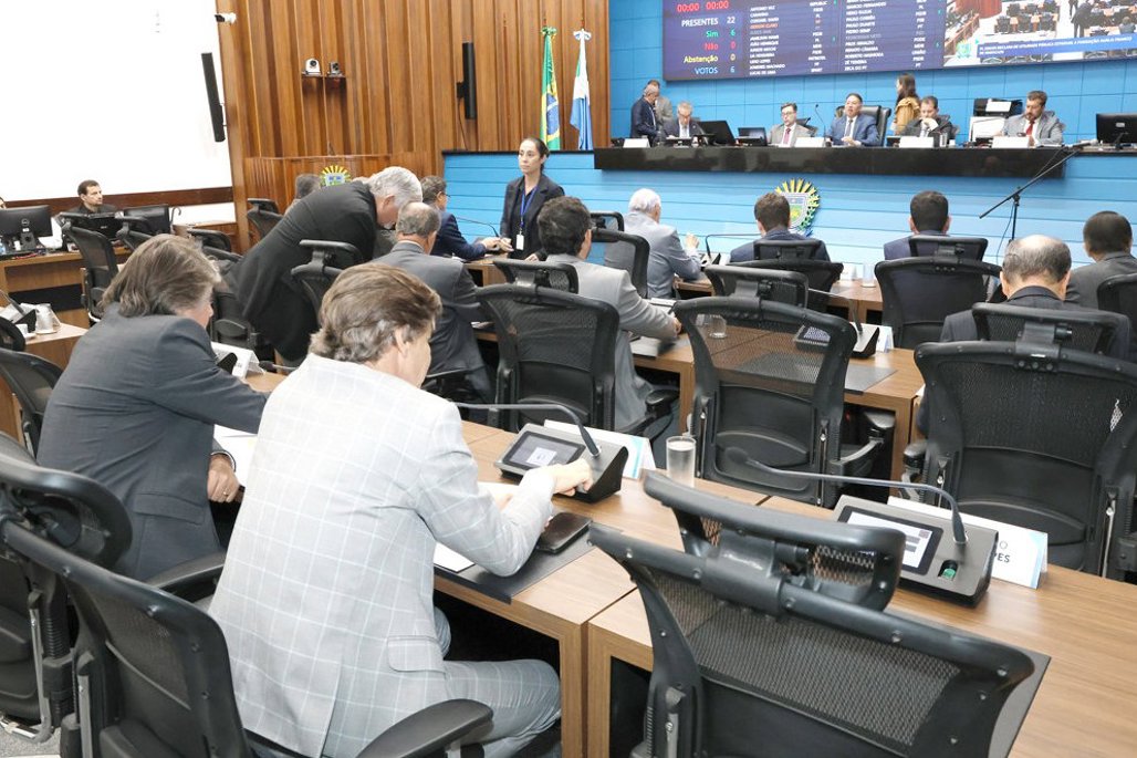 Imagem: Deputados durante sessão plenária na ALEMS, que tem início às 9h e é aberta à sociedade em geral 