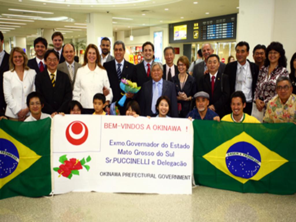 Imagem: Comitiva tem recepção em aéroporto