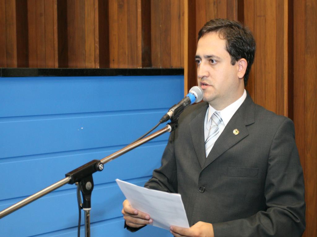 Imagem: Marcio Fernandes no pequeno expediente da sessão