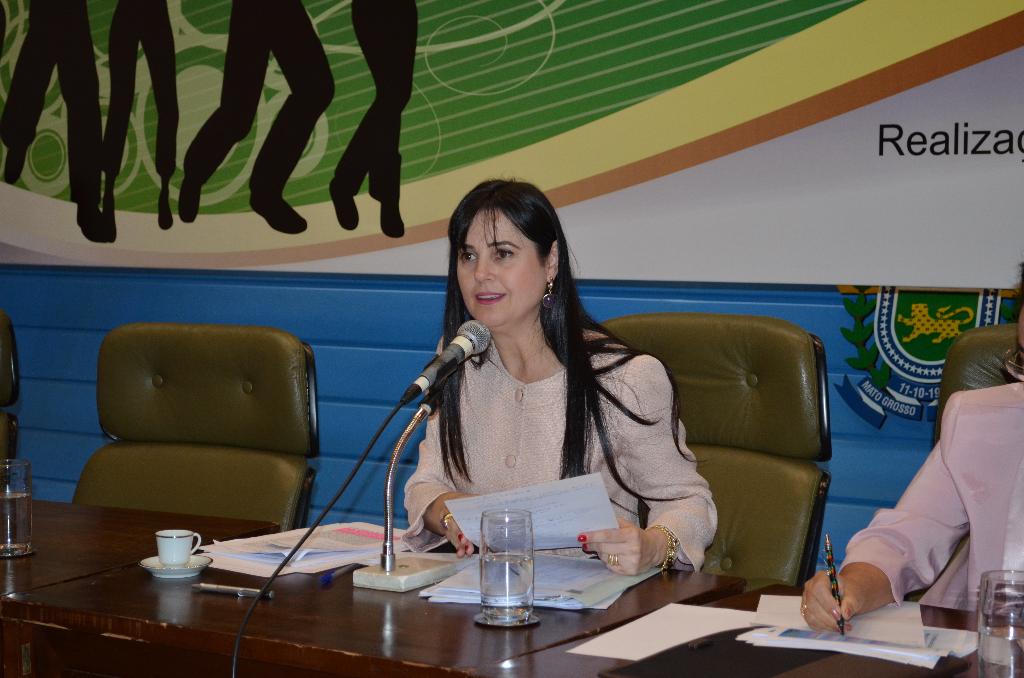 Imagem: Mara durante o seminário de políticas para a juventude, na Assembleia Legislativa.