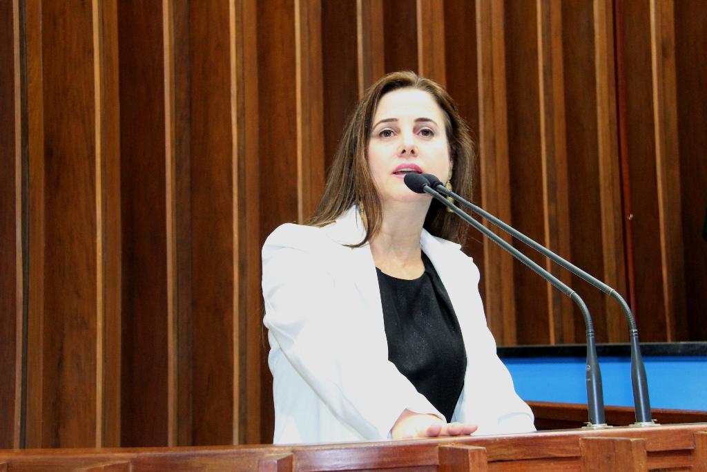 Imagem: Mara Caseiro subiu novamente na tribuna para abordar a questão das demarcações de terras
